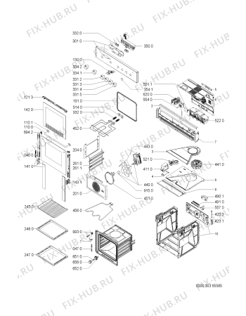 Схема №1 OBU C40 S 700 947 93 с изображением Обшивка для электропечи Whirlpool 481245249514