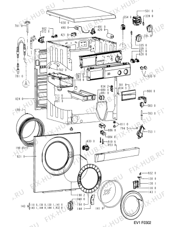 Схема №2 AWV 513 с изображением Обшивка для стиральной машины Whirlpool 481245370188