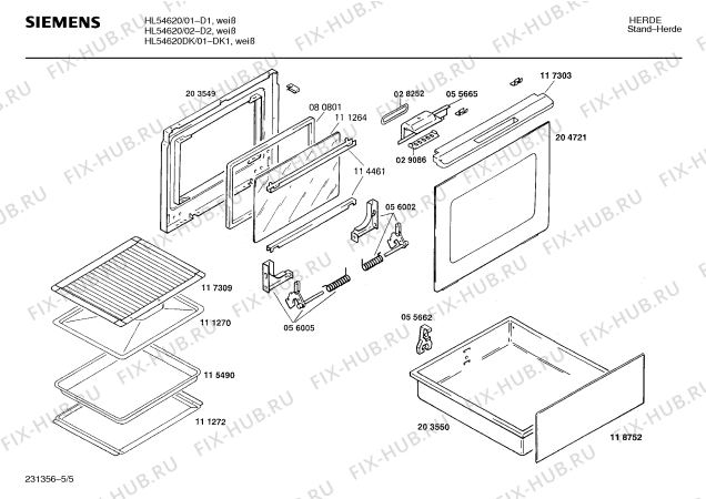 Схема №3 HL54621 с изображением Стеклокерамика для электропечи Siemens 00231110