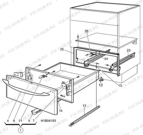 Взрыв-схема посудомоечной машины Husqvarna Electrolux QSP630 - Схема узла H10 Storage/Warming