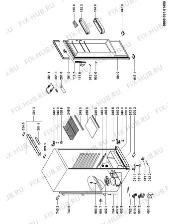 Схема №1 ACO 050 с изображением Элемент корпуса для холодильника Whirlpool 480131100467