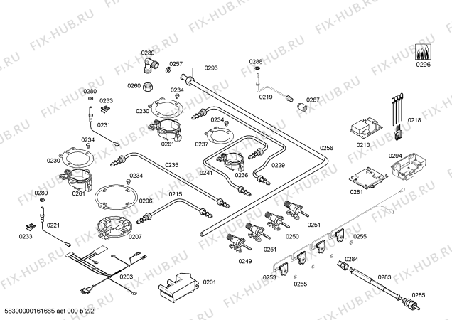 Схема №2 3EFX395N 3G+1W FLAME BA60OVEN с изображением Горелка для электропечи Bosch 00653278