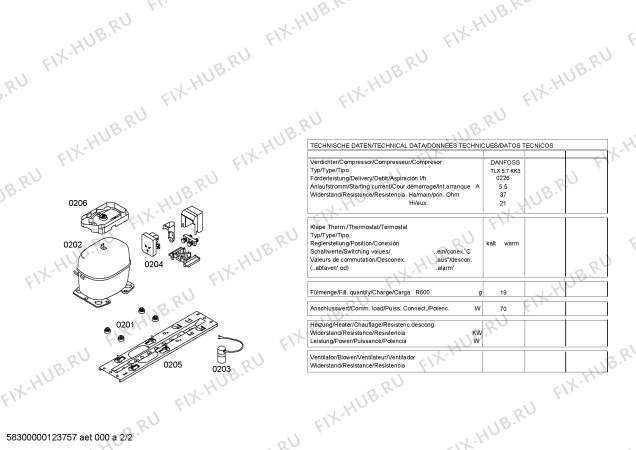 Взрыв-схема холодильника Bosch KTR14N11 - Схема узла 02