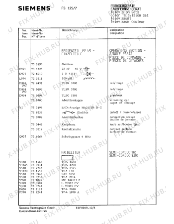 Взрыв-схема телевизора Siemens FS1257 - Схема узла 04