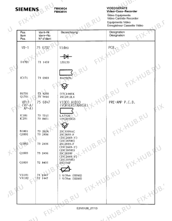 Схема №19 FM636Q4 с изображением Инструкция по эксплуатации для видеотехники Siemens 00530645