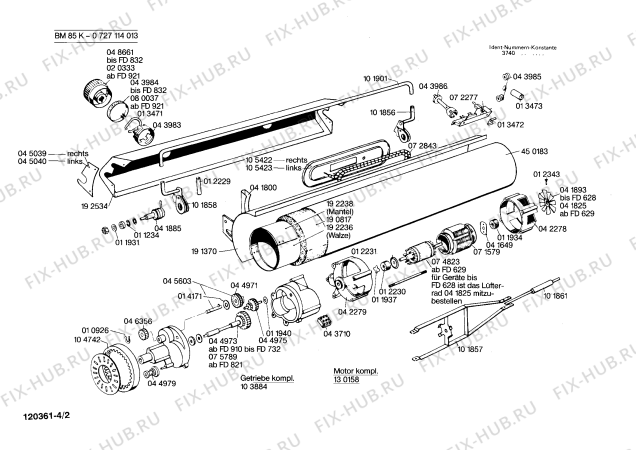 Схема №3 0727214006 BM55T с изображением Ручка для стиралки Bosch 00048661