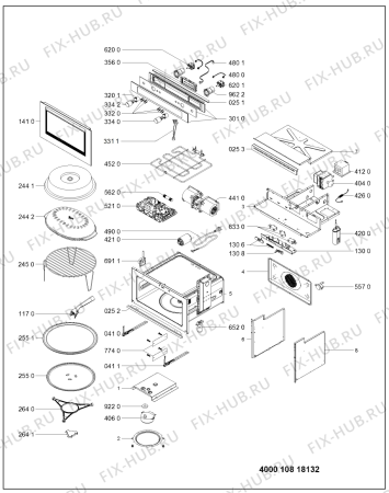 Схема №1 AMW 843/IXL с изображением Панель управления для микроволновой печи Whirlpool 481010817574