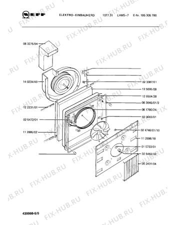Схема №3 195304808 2800.41WX с изображением Переключатель для электропечи Bosch 00025057