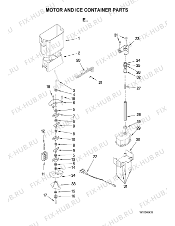 Схема №7 GS6NHAXVQ с изображением Заглушка для холодильной камеры Whirlpool 482000007315