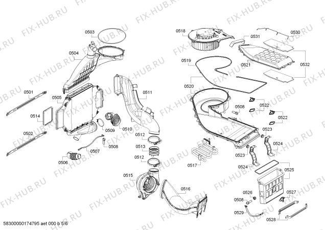 Взрыв-схема стиральной машины Bosch WVH284681W Bosch - Схема узла 05