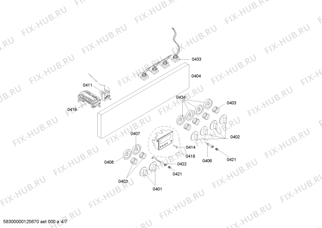 Схема №6 HY744200N с изображением Панель для духового шкафа Siemens 00447681