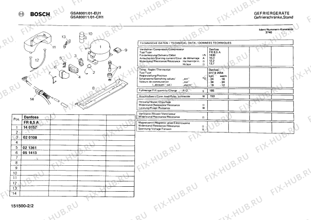 Взрыв-схема холодильника Bosch GSA80011 - Схема узла 02