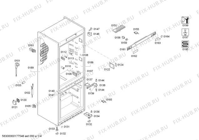 Схема №4 KG46NAI11J Tiger с изображением Выдвижной ящик для холодильника Siemens 00705954