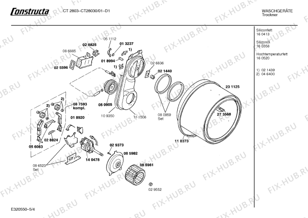 Схема №3 CT28030 CT2803 с изображением Панель для электросушки Bosch 00286364