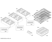 Схема №8 PRD366GHU с изображением Крепежный набор для плиты (духовки) Bosch 00657018