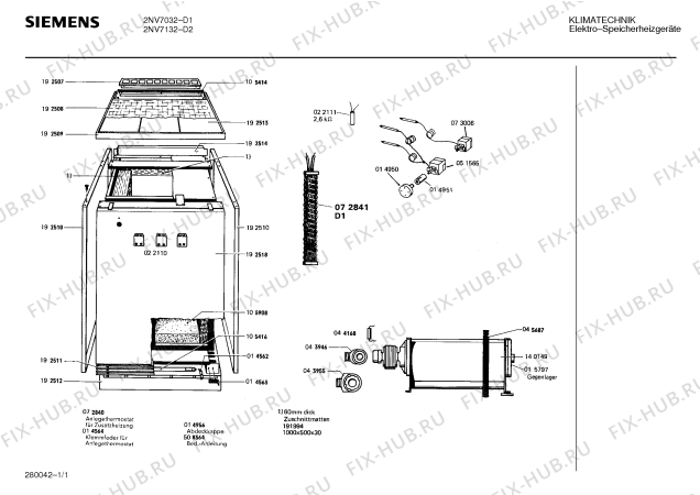 Схема №1 2NV7132 с изображением Сопротивление для духового шкафа Bosch 00022111