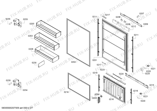 Схема №4 RB472704, Gaggenau с изображением Крепеж для холодильной камеры Bosch 00771853