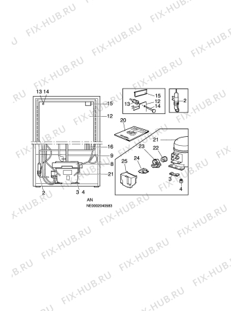 Взрыв-схема холодильника Rosenlew RJKL901L - Схема узла C10 Cold, users manual