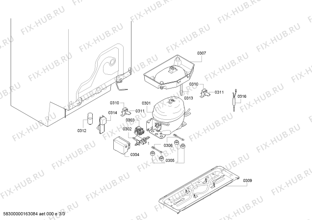 Схема №3 GS54NAW45, Siemens с изображением Дверь для холодильника Bosch 00714083