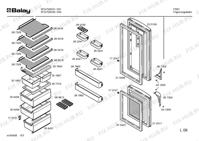 Схема №2 3FG5620 с изображением Дверь для холодильной камеры Bosch 00235749