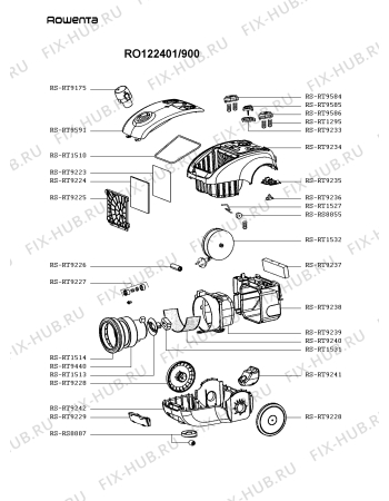 Схема №1 RO122401/900 с изображением Катушка для мини-пылесоса Rowenta RS-RT9584