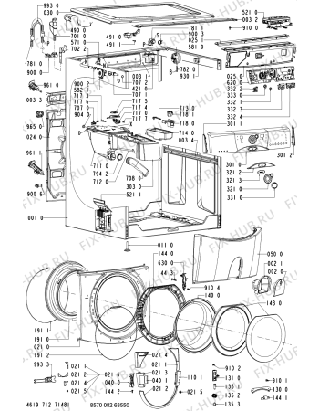 Схема №2 AWM 8500-OA с изображением Обшивка для стиралки Whirlpool 481245215264