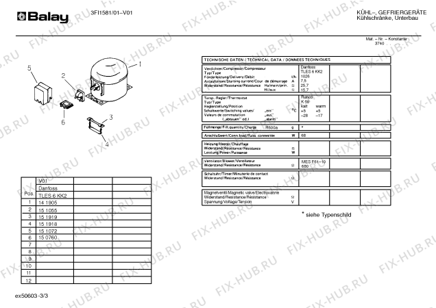 Схема №2 3FI1581 с изображением Инструкция по эксплуатации для холодильной камеры Bosch 00583919