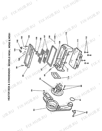 Взрыв-схема плиты (духовки) Hotpoint WD61P (F033019) - Схема узла