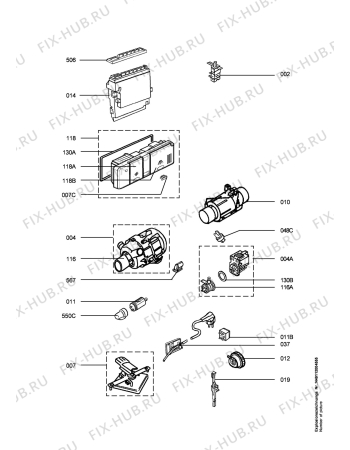 Взрыв-схема посудомоечной машины Aeg Electrolux FAV65070VI - Схема узла Electrical equipment 268