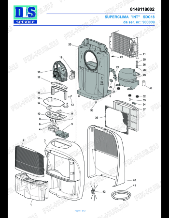 Схема №1 SDC 12 see technical inf.  IT0126 Label Type B с изображением Рукоятка для увлажнителя и очистителя воздуха DELONGHI 5948014100