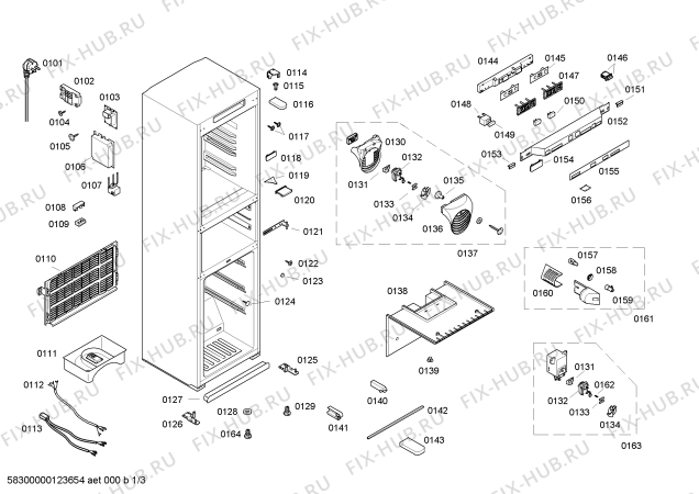 Схема №3 KGF29A45 с изображением Крышка для холодильника Bosch 00608379