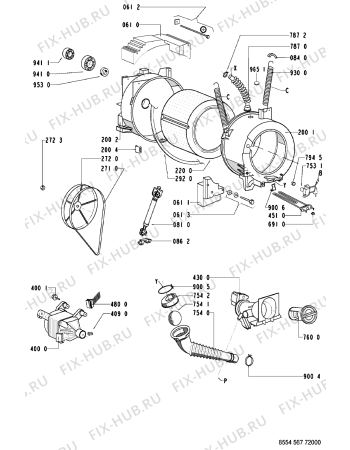 Схема №2 WAK 6751 с изображением Всякое для стиральной машины Whirlpool 481221479285