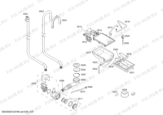 Схема №3 WDI1640EU WDI1640 с изображением Панель для стиральной машины Siemens 00425253