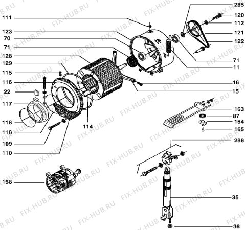 Взрыв-схема стиральной машины Korting KWD63110 (301953, LS6E) - Схема узла 04