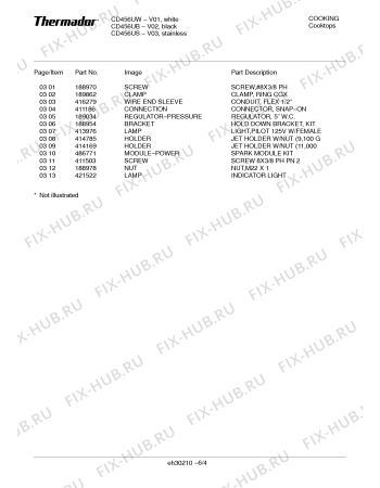 Схема №3 CD456UW с изображением Винт для духового шкафа Bosch 00411503