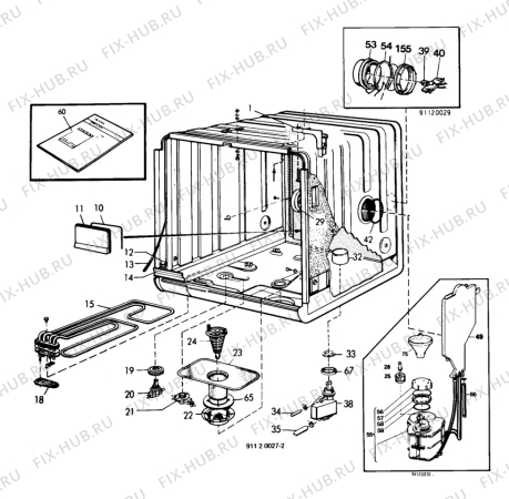 Взрыв-схема посудомоечной машины Electrolux BW300-1 - Схема узла W10 Housing A