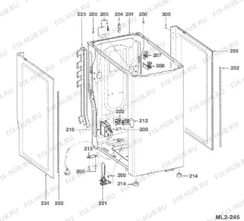 Взрыв-схема стиральной машины Gorenje TT60   -White (900002830, TT60-X01) - Схема узла 08