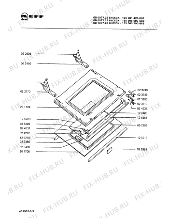 Схема №5 195301878 GB-1037.53LHCSG с изображением Шина для духового шкафа Bosch 00125297