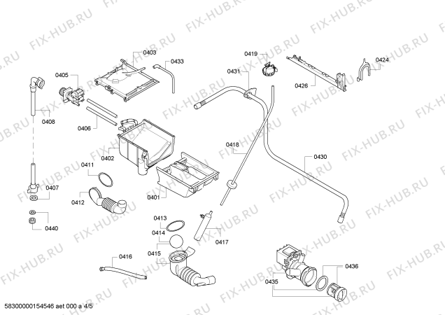 Схема №1 WAE24463AU Maxx с изображением Инструкция по установке и эксплуатации для стиралки Bosch 00784244