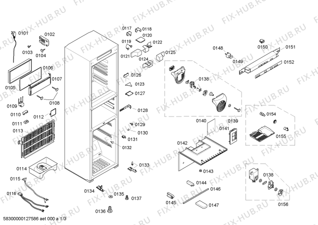 Схема №2 KK22F56TI с изображением Дверь для холодильника Siemens 00243881