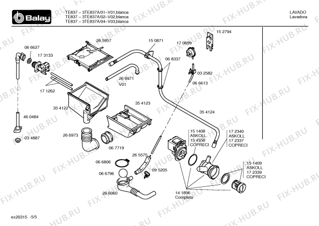 Схема №2 3TE837A TE837 с изображением Панель управления для стиралки Bosch 00356200