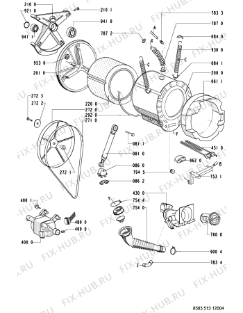 Схема №1 STUTTGART 1409-NL с изображением Обшивка для стиралки Whirlpool 481245212724