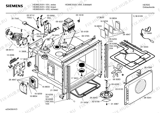 Схема №6 HE89E65 с изображением Инструкция по эксплуатации для духового шкафа Siemens 00582865