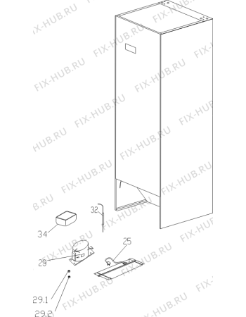 Взрыв-схема холодильника Gorenje R4141ANX (730520, HS25293) - Схема узла 03