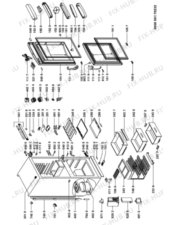 Схема №1 ARZ 8970/H/PB с изображением Дверка для холодильника Whirlpool 481231028165