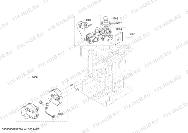 Схема №5 CM450100 с изображением Панель для электрокофемашины Bosch 11010773