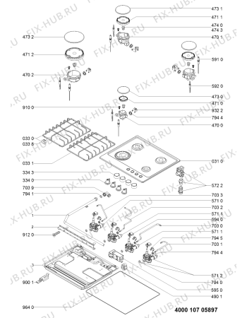 Схема №1 HBTS80S (F093515) с изображением Наставление для плиты (духовки) Indesit C00382119