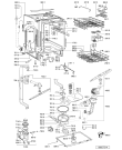 Схема №2 ADG 8515/1 WH с изображением Панель для электропосудомоечной машины Whirlpool 480140100662