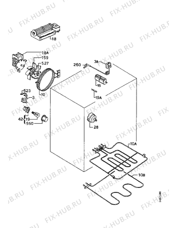 Взрыв-схема плиты (духовки) Zanussi HM493PN - Схема узла Electrical equipment