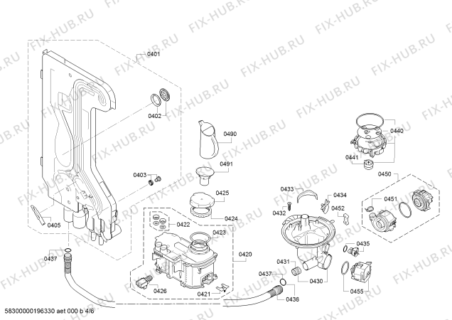 Схема №5 SMI24AM00E Silence с изображением Силовой модуль запрограммированный для посудомойки Bosch 12013645